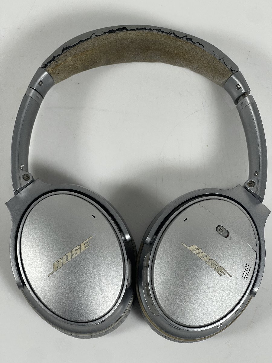 BOSE Quiet Comfort 35 Ⅱ ワイヤレスヘッドホン 銀 シルバー ノイズキャンセリング Bluetooth BT ボーズ 【ジャンク品】_画像3