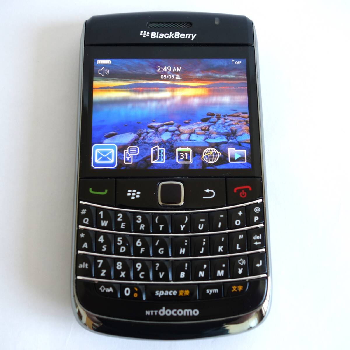 【中古】 ドコモ docomo BlackBerry Bold 9700 本体のみの画像2