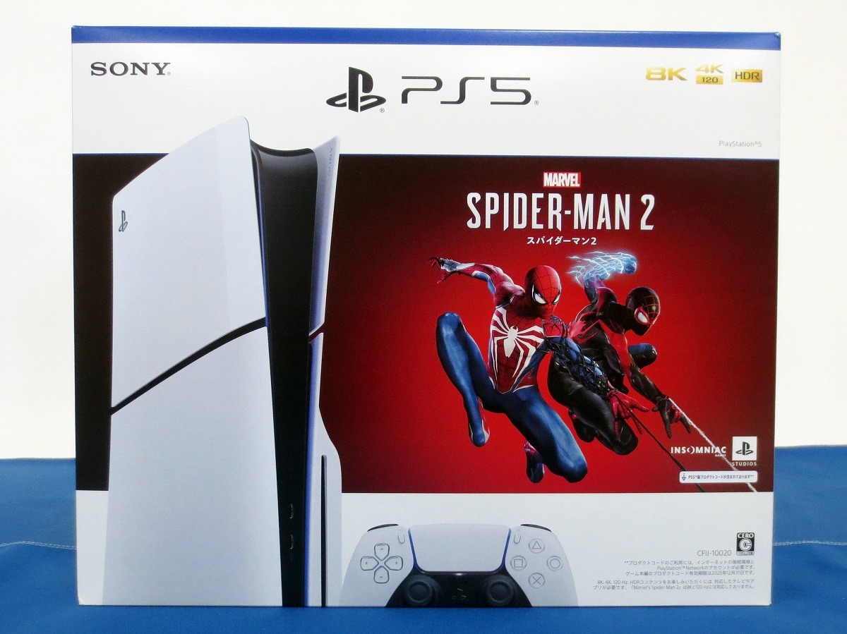 1円～★未使用☆SIE PS5本体 “Marvel’s Spider-Man 2” 同梱版 CFIJ-10020（CFI-2000A01） ディスクドライブ搭載モデル (5839)_画像1