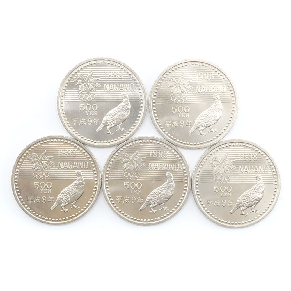 JAPAN MINT 造幣局 長野オリンピック 記念硬貨 五百円 500円硬貨 14枚 貨幣 【H222123169】中古_画像5