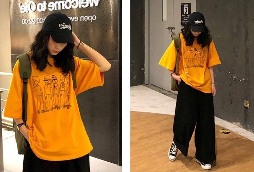 レディース プリントtシャツ  おしゃれ かわいい 半袖 ゆったり 人気 インナー ダンス 安い