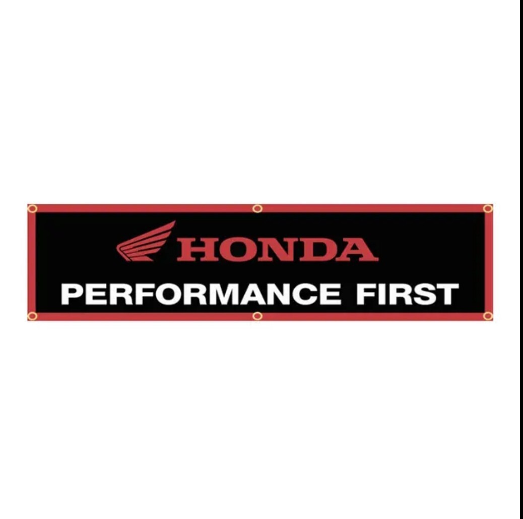 本田 ホンダ HONDA 4 旗 フラッグ ガレージ装飾 のれん 6箇所輪止め タペストリー 45cm×180cm_画像1
