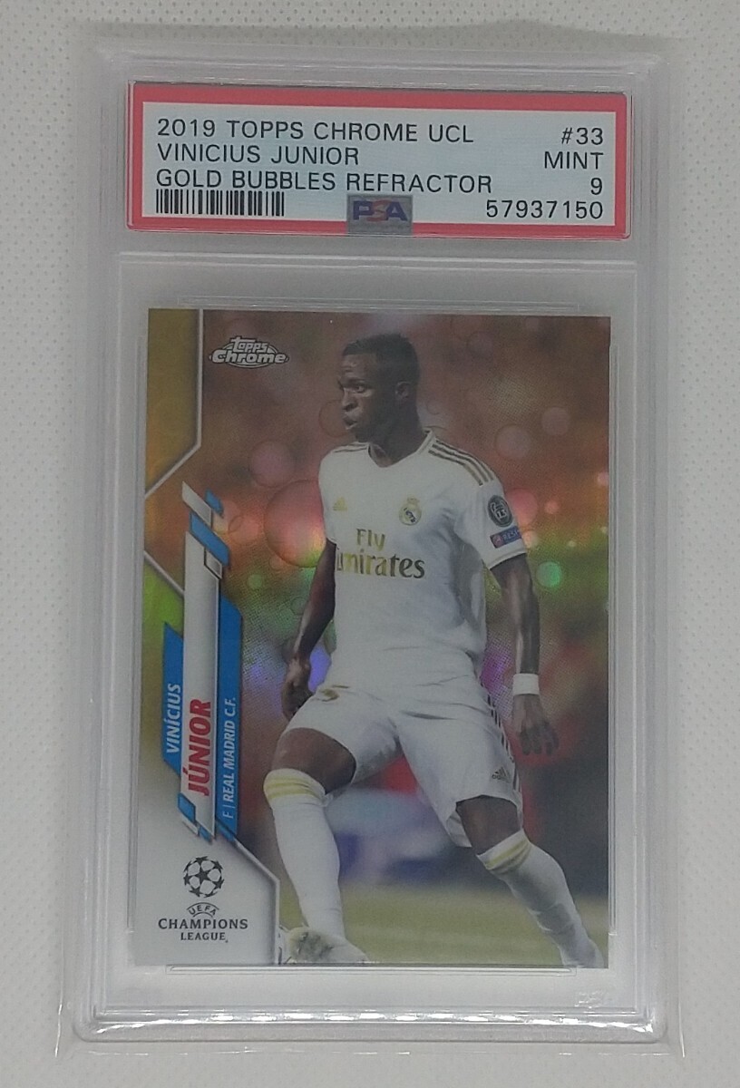 【PSA9】 ヴィニシウス 2019-20 Topps chrome UEFA Chanpions League GOLD BUBBLES REFRACTOR レアル・マドリード VINICIUS JUNIOR　_画像1