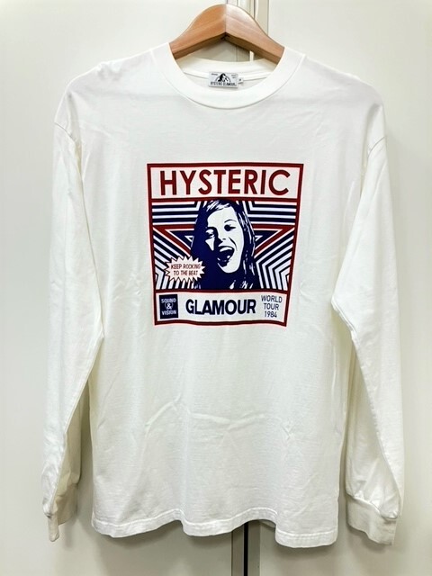 ☆HYSTERIC GLAMOUR ヒステリックグラマー ヒスガール 長袖Tシャツ ロンT サイズ：M 白 レディース☆_画像1