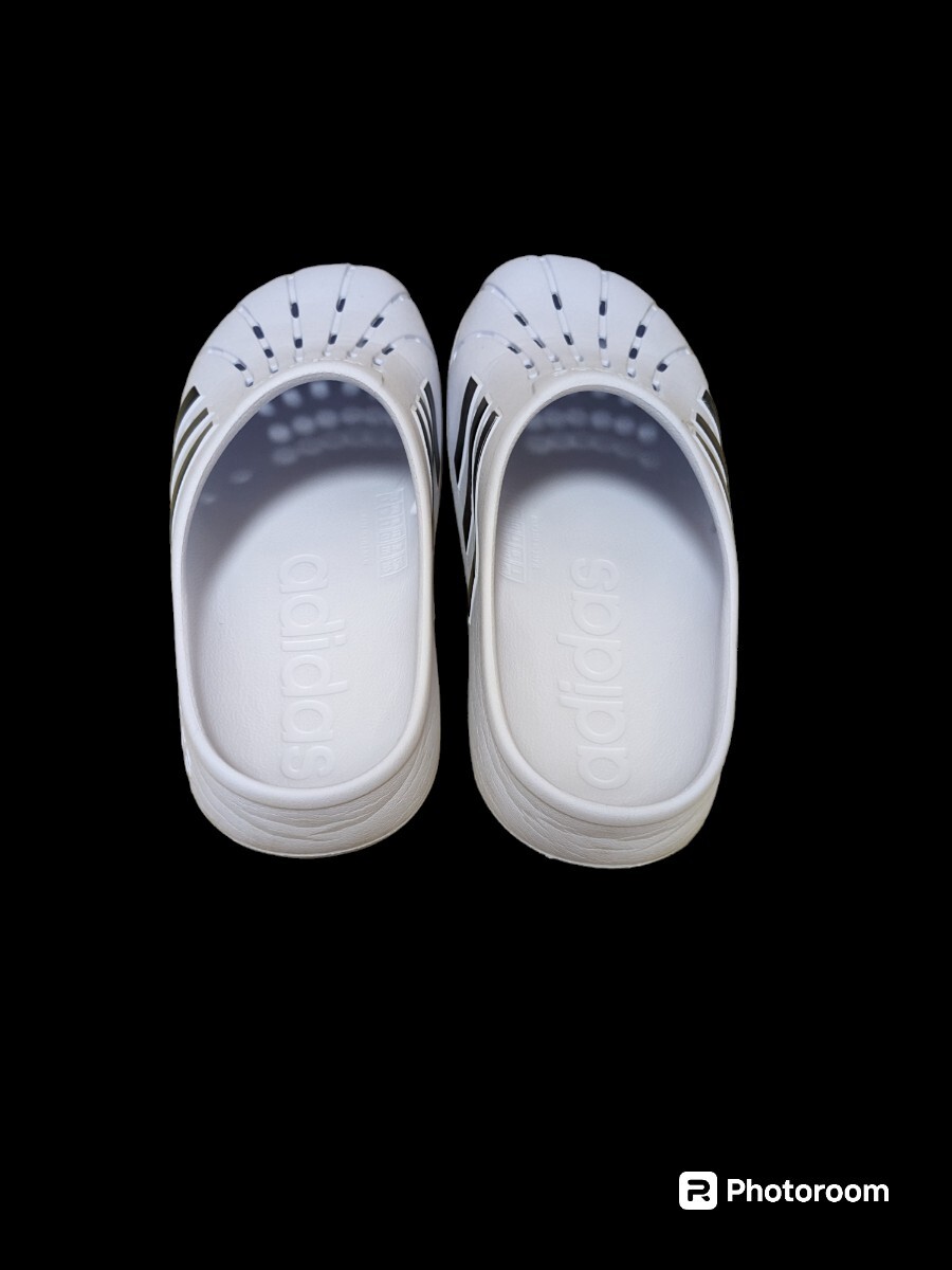  Adidas adidas Adi reta сабо ADILETTE CLOG сандалии размер :27.5cm белый / чёрный 