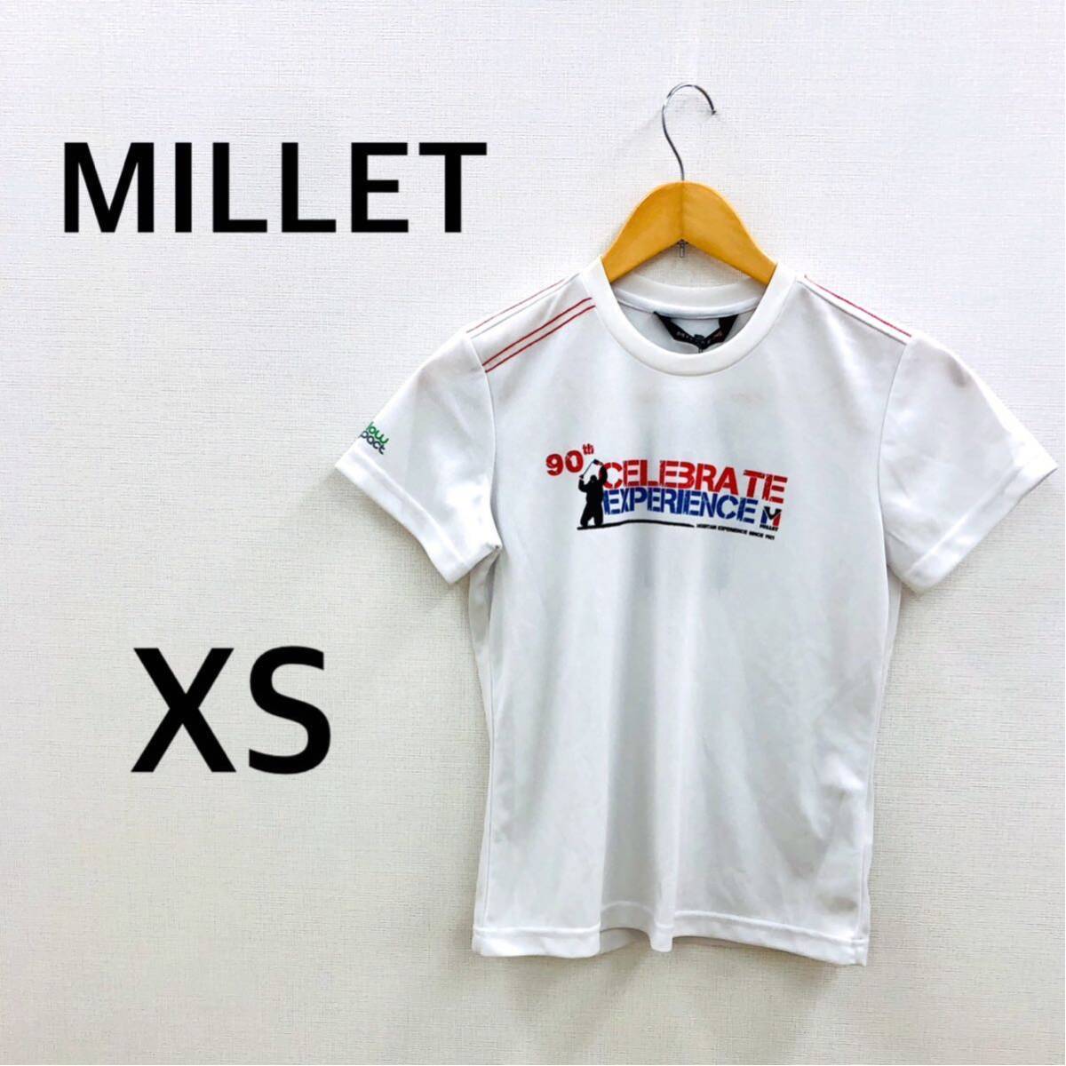 【タグ付き新品】MILLET ミレー　半袖Tシャツ　白 プリント ホワイト ロゴ アウトドア　登山　スポーツ_画像1