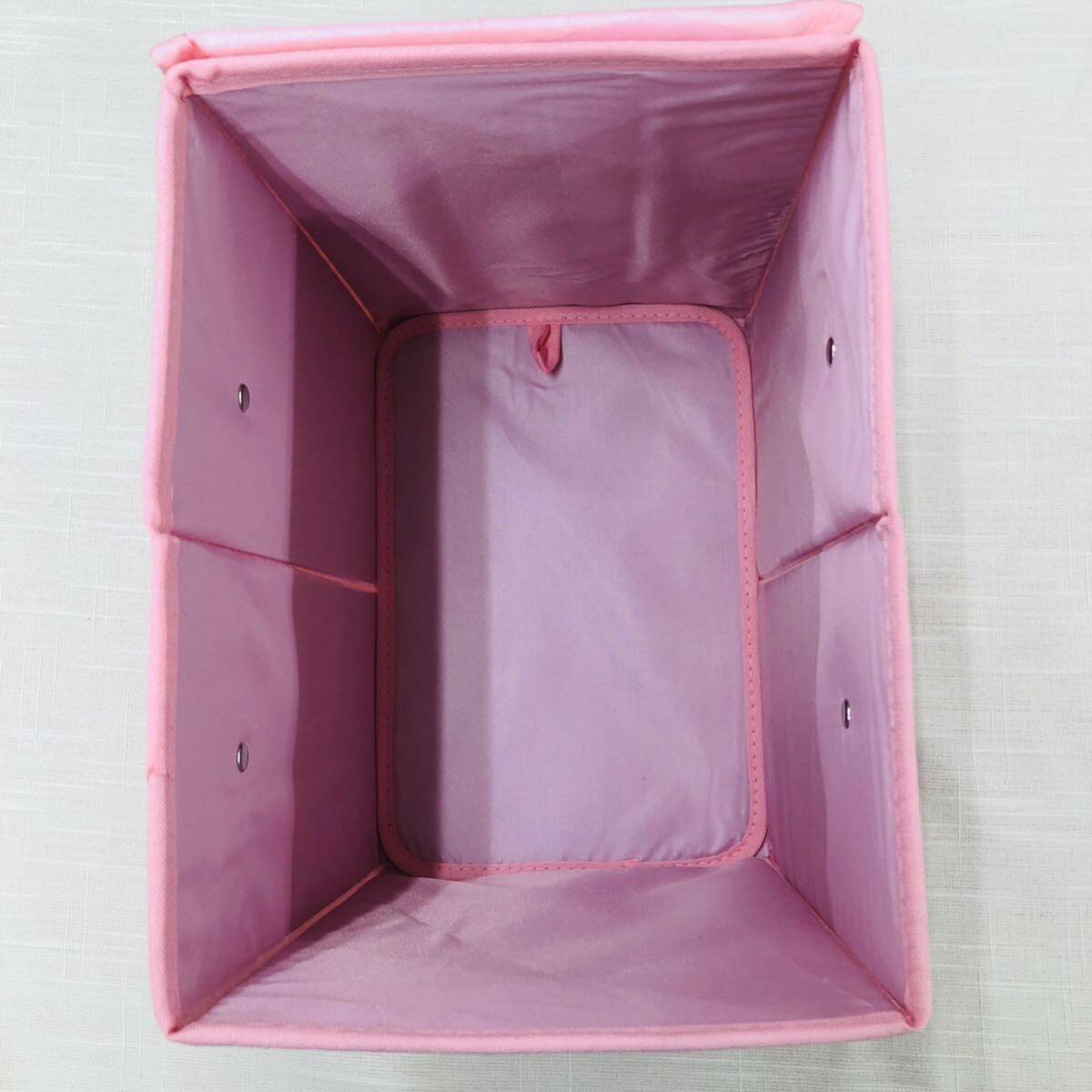 【新品】しっかり丈夫な収納ボックス 丈夫なMDFを使用 永く使える 収納ケース ピンク　水玉　小物収納　ふたつき　新生活　整理整頓_画像4