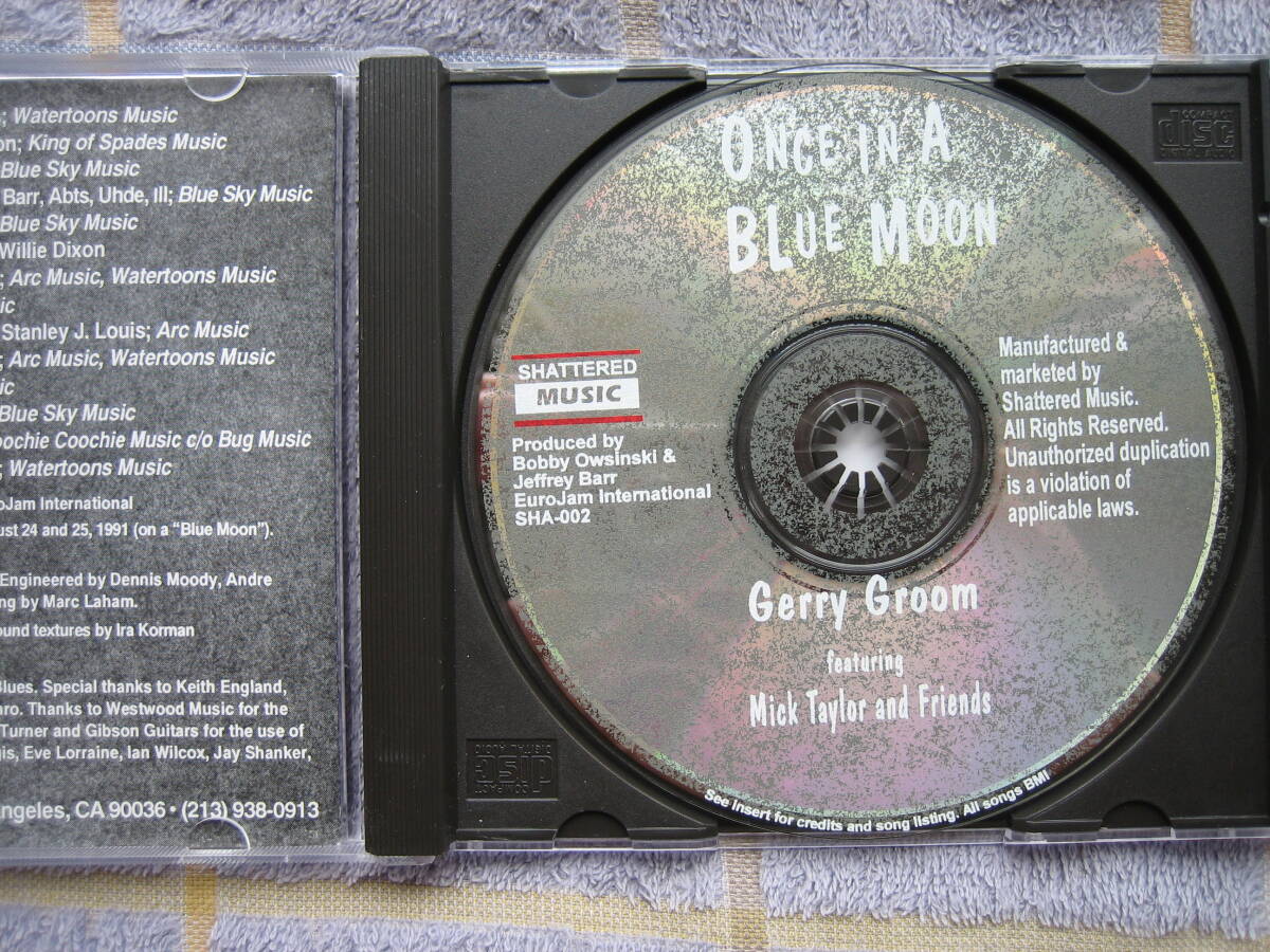 CD　ミックテイラーブルースセッション　ONCE IN A BLUE MOON　輸入盤・中古品　GERRY GROOM_画像2