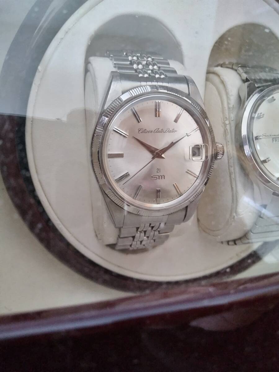 古い腕時計　CITIZEN　AUTO DATER　PARAWATER　自動巻き　21JEWELS　稼働品　美品　36.5ｍｍ 　　_画像8