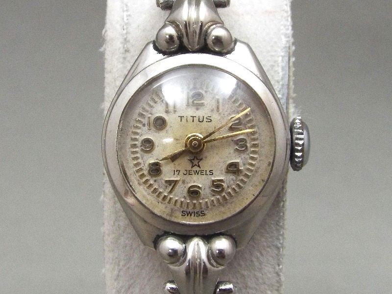 TITUS/タイタス 17JEWELS 17石 手巻き レディース腕時計 【W217y1】_画像1