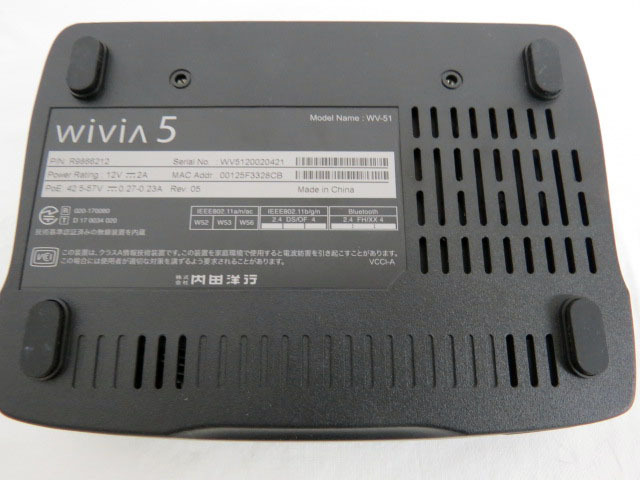 UCHIDA 内田洋行☆WV-51☆wivia 5 無線プレゼンテーション用機器　PoE対応　通電確認済　クイックマニュアル付　その1_画像5