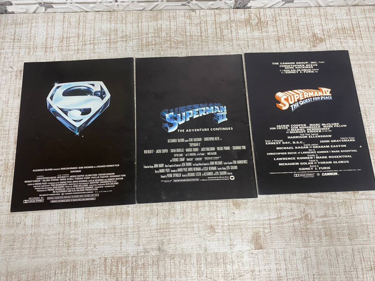 *a-134 movie pamphlet 3 pcs. together Superman 1*2*4