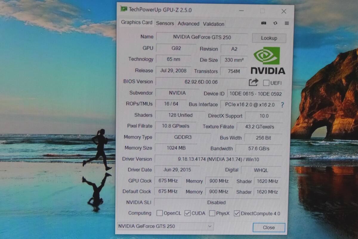 NVIDIA Geforce GTS250 動作確認済 美品_画像10