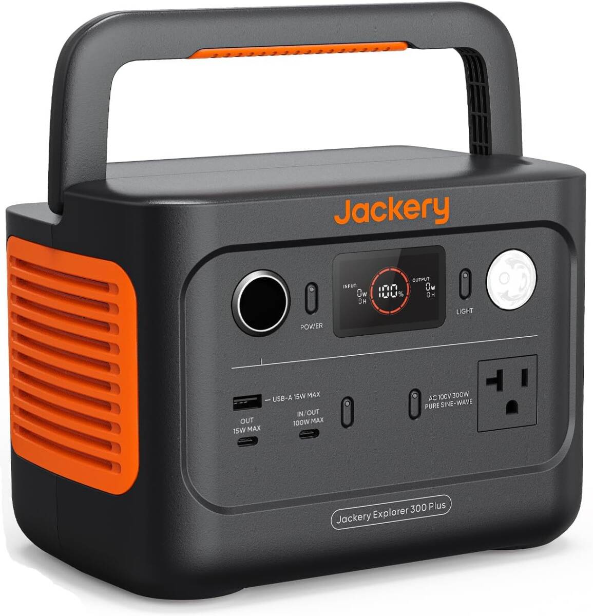 Jackery ポータブル電源 300 Plus リン酸鉄 288Wh/300W ポータブルバッテリー 家庭用 アウトドア用 純正弦波 AC(300W 瞬間最大600W)/DC/USB_画像1