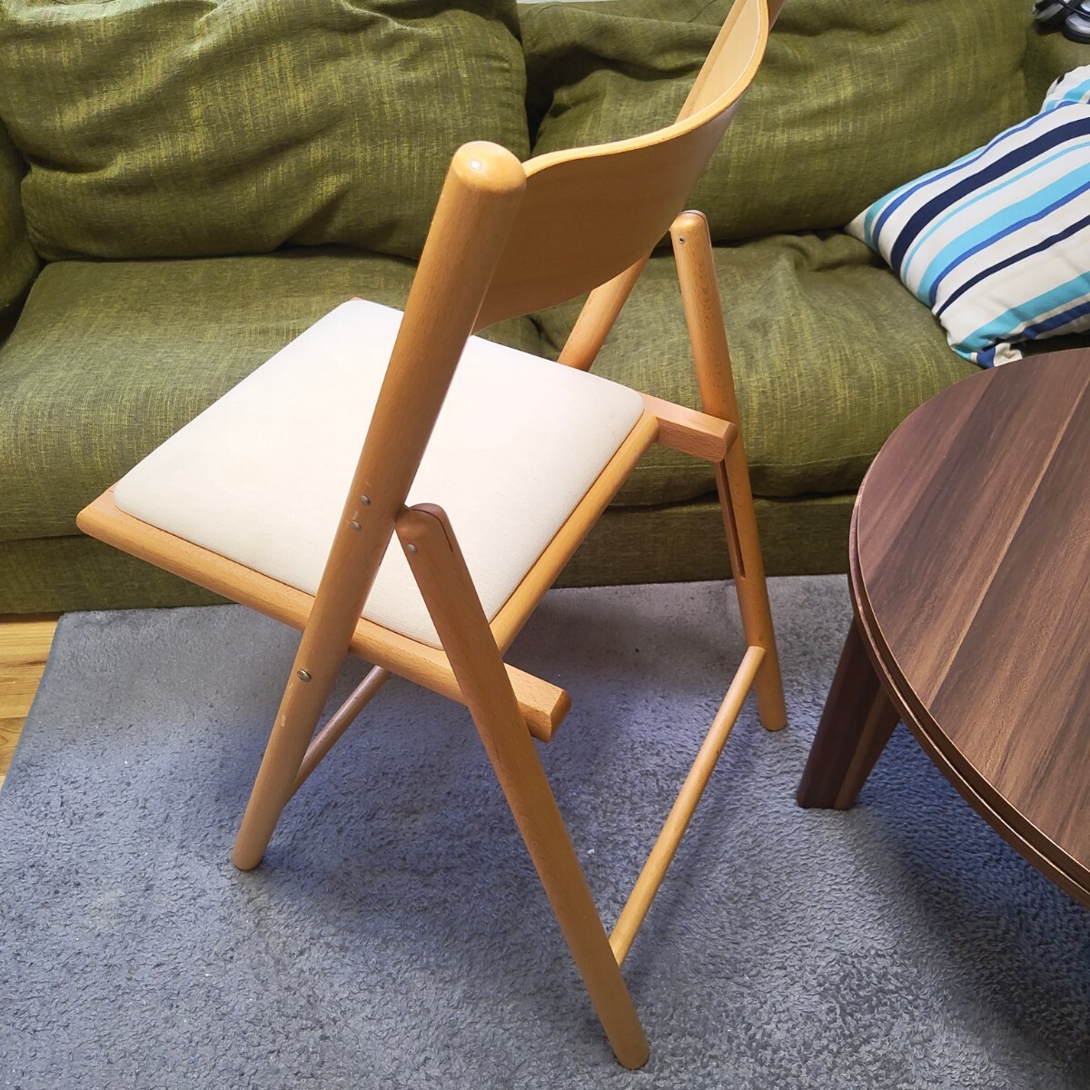 無印良品　折りたたみ木製チェア　むじるし　椅子_画像4