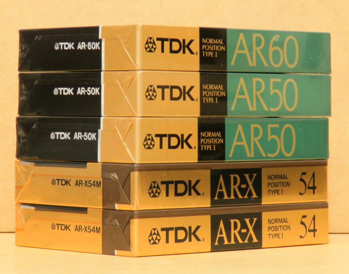 未開封カセットテープ 計5本 TDK AR-50 2本、AR-60 1本、AR-X54 2本 ノーマルポジション_画像3