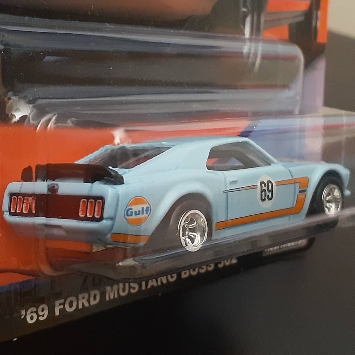 ホットウィール　‘69 FORD MUSTANG BOSS 302 Gulf　フォード ム スタング ボス ガルフ ロールバー 入り CAR CULTURE HOT WHeeLs _画像3