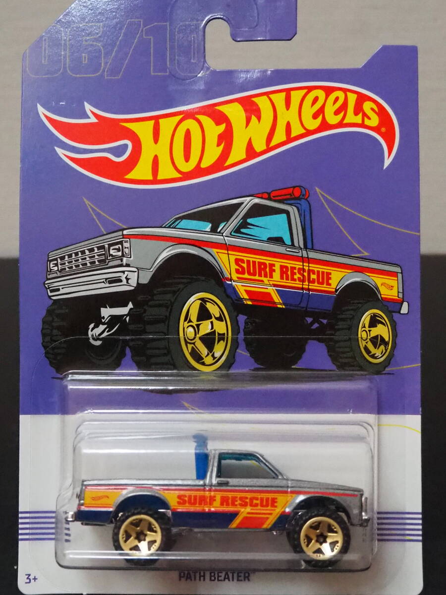 HOT WHeeLs PATH BEATER SURF RESCUE S10 BLAZERメタリック シェビー ミニカー PICKUP ピックアップ ハイリフト 4×４ ホットウィール_画像1