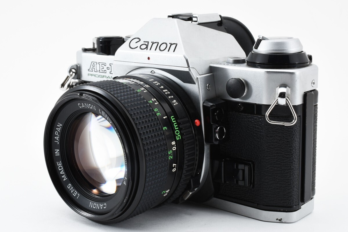 CANON AE-1 PROGRAM NEW FD 50mm F1.4　フード付き キャノン プログラム マニュアルフォーカス フィルムカメラ_画像3