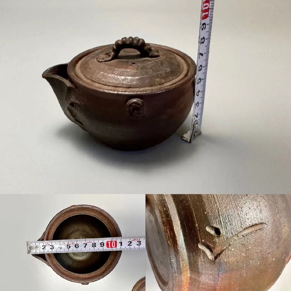 B042A5 Bizen . bin Yamamoto . preeminence work kiln change tea utensils . tea utensils tea note . bin foam bin earthenware teapot tea utensils 