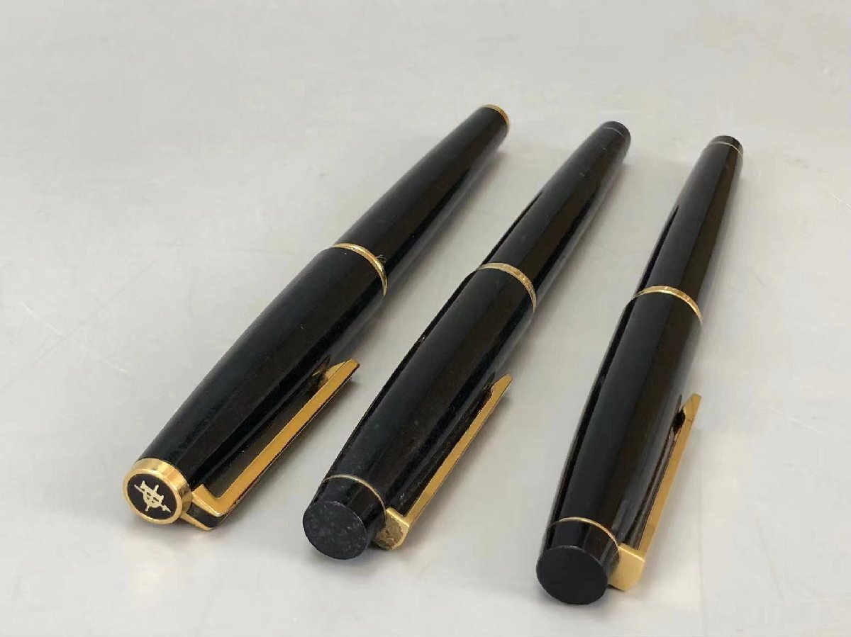 M0321 PILOT パイロット万年筆 3本セット ペン先 14k 585 JAPAN H1176 文房具 筆記用具_画像4