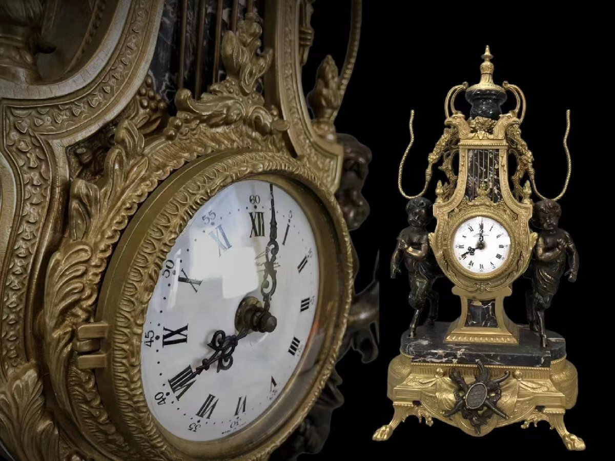R0223Z3 медь . золотой .. класть часы циферблат электронный часы Франция производства retro часы Classic времена предмет 