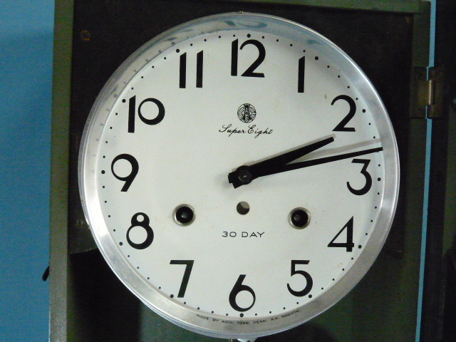 アンティーク、愛知時計　30日巻き　高級機械式掛け時計　稼働品_画像6