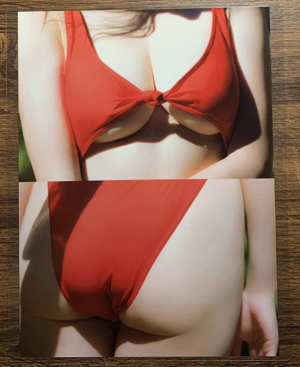 [ thick laminate processing ] Hashimoto ma Nami swimsuit A4 change size magazine scraps 5 page Flash2020 03 03[ gravure ]-e17
