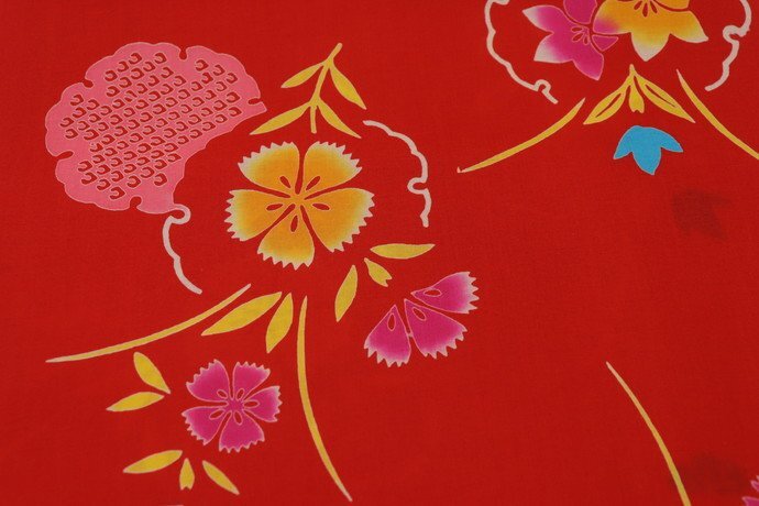 inagoya★GWスペシャル★未使用【浴衣反物】綿 生地 安い 新品 UNUSED yukata fabrics c1193cdの画像2