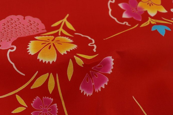 inagoya★GWスペシャル★未使用【浴衣反物】綿 生地 安い 新品 UNUSED yukata fabrics c1193cdの画像3