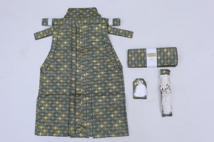 inagoya■大人気の金襴☆ 3歳男の子【袴+小物セット◆紐下49ｃｍ】化繊 新品 着用可 y6123bn_画像1