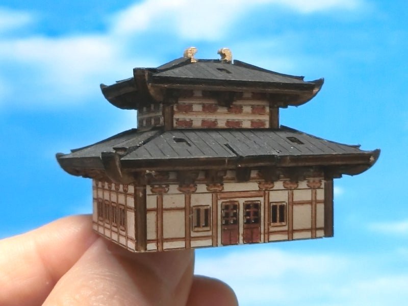  miniature . temple higashi large temple Japan tree structure construction god company .. wood wooden Japanese style geo llama figma.. Lee men to wood craft photographing doll house historical play 