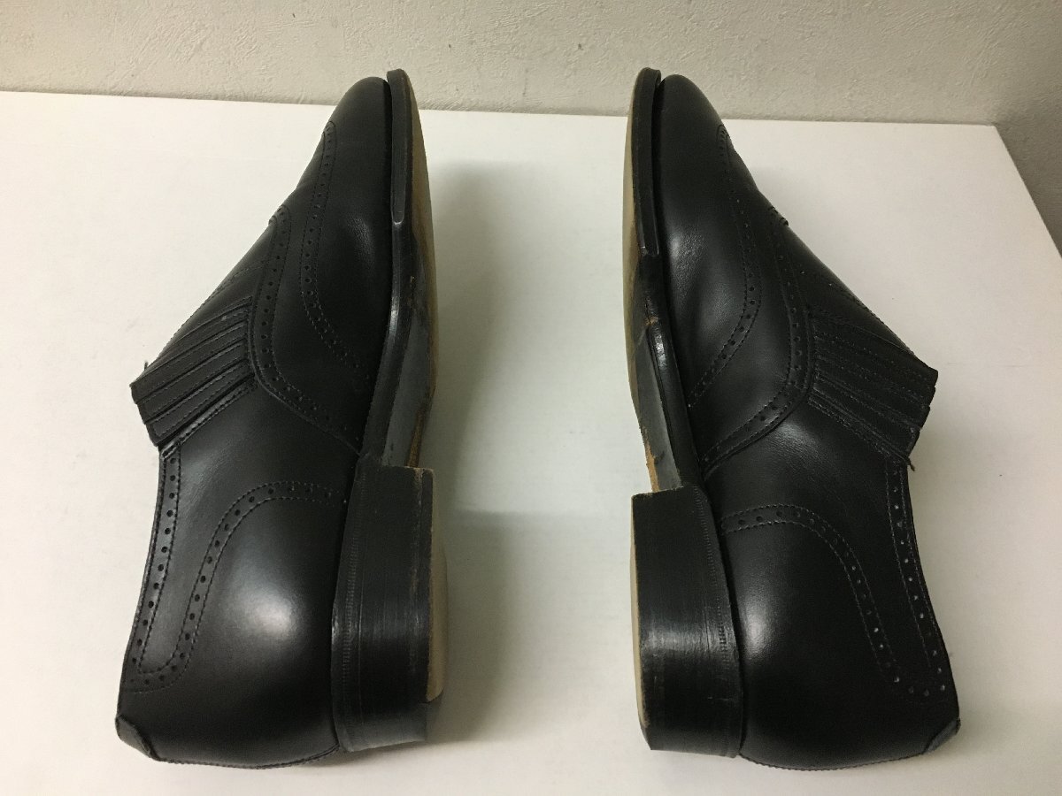 ◆GEORGE CLEVERLEY ジョージクレバリー WINSTON フルブローグ サイド　エラスティック シューズ 靴 黒 サイズ5.5 定価121000円_画像7