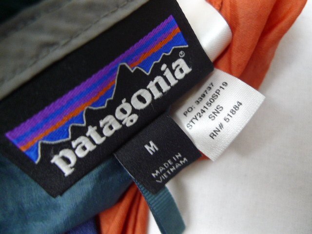 ◆国内正規 Patagonia パタゴニア 2019年製 Houdini Snap T Pullover 24150 フーディニ スナップ T ジャケット グリーンピンク サイズM 美_画像4