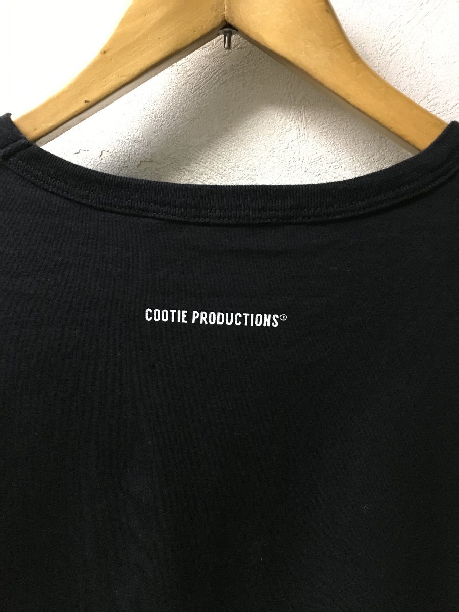 ◆COOTIE クーティー レイヤード 袖サーマル ロンT Tシャツ カットソー 黒×白 サイズM 希少_画像4