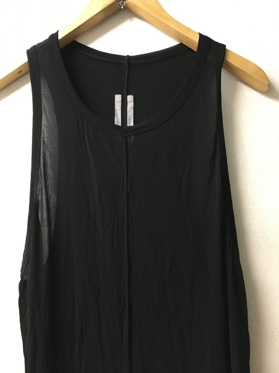 ◆国内正規 rick owens リックオウエンス 20ss キュプラ ノースリーブ　シャツ ロング タンクトップ RU20S7154-BZ サイズM 黒 美_画像2