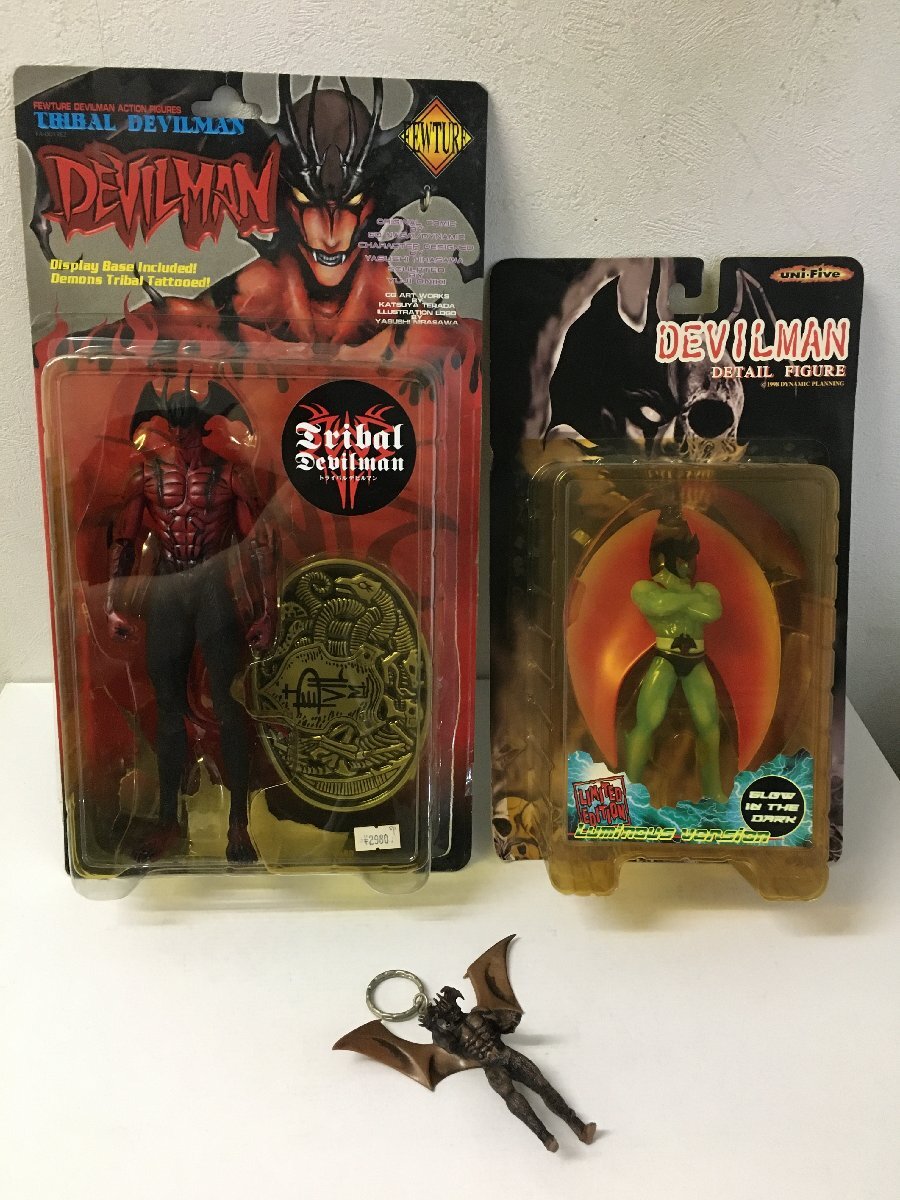 * postage 864 jpy gorgeous set Devilman 90s key holder figure amonsi race to rival Devilman Devilman Uni five 6 body set