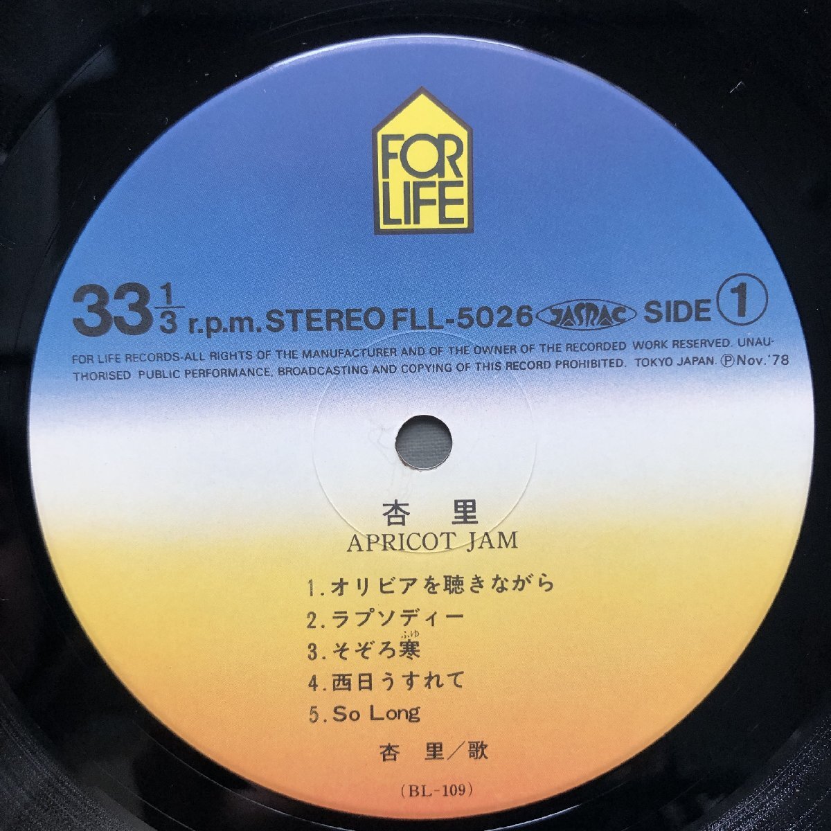 傷なし美盤 良ジャケ 1978年 杏里 LPレコード アプリコット・ジャム帯付 シティポップ Gary Ferguson, Mark Jordan 尾崎亜美 佐藤準_画像7