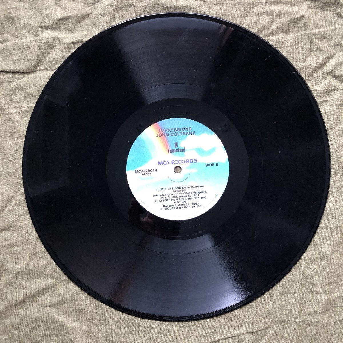 傷なし美盤 良ジャケ 1980年 米国 本国盤 John Coltrane LPレコード Impressions: Elvin Jones, Eric Dolphy, McCoy Tyner_画像9