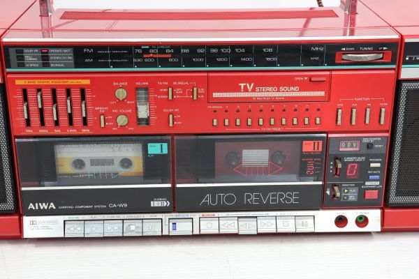 AIWA CA-W9 Carrying Component キャリングコンポ FM/AM/TV ステレオラジオ ダブルカセットの画像3