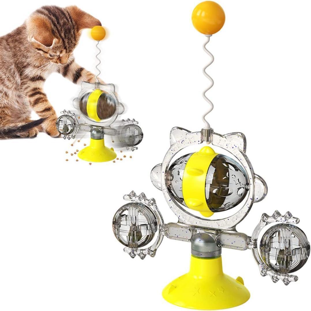 [11-619] durability manner car cat for toy suction pad base. intellectual training toy cat toy rotation ball pet accessories rotation record cat .... attaching -stroke less departure .