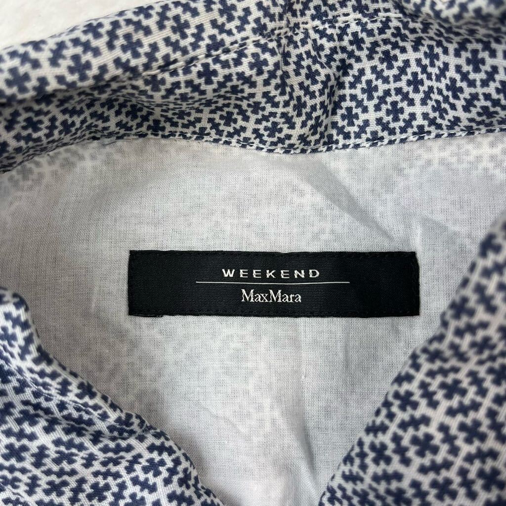 MaxMara Max Mara long sleeve shirt total pattern shirt casual shirt tops luxury old clothes Mrs. lady's M corresponding 