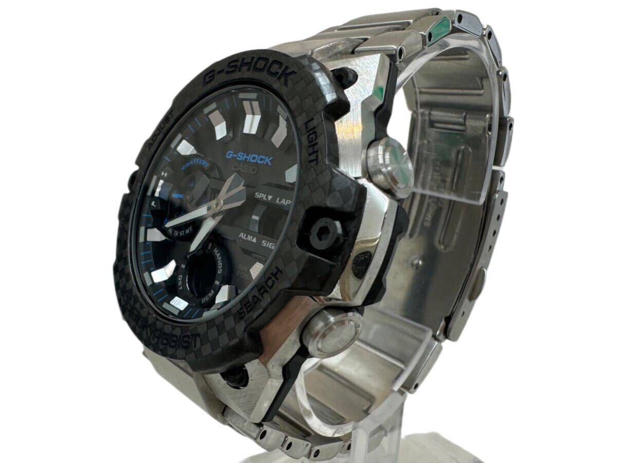 三623☆【動作品】CASIO カシオ G-SHOCK Gショック G-STEEL タフソーラー モバイルリンク GST-B400-1AJF 5657☆_画像2