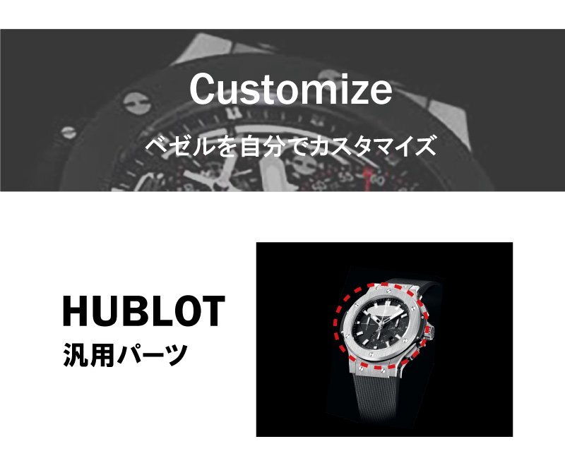 【ネコポス便送料無料】HUBLOT ウブロ ビッグバン 44mm用 ダイヤ ベゼル 色 シルバー / パケットダイヤの画像2