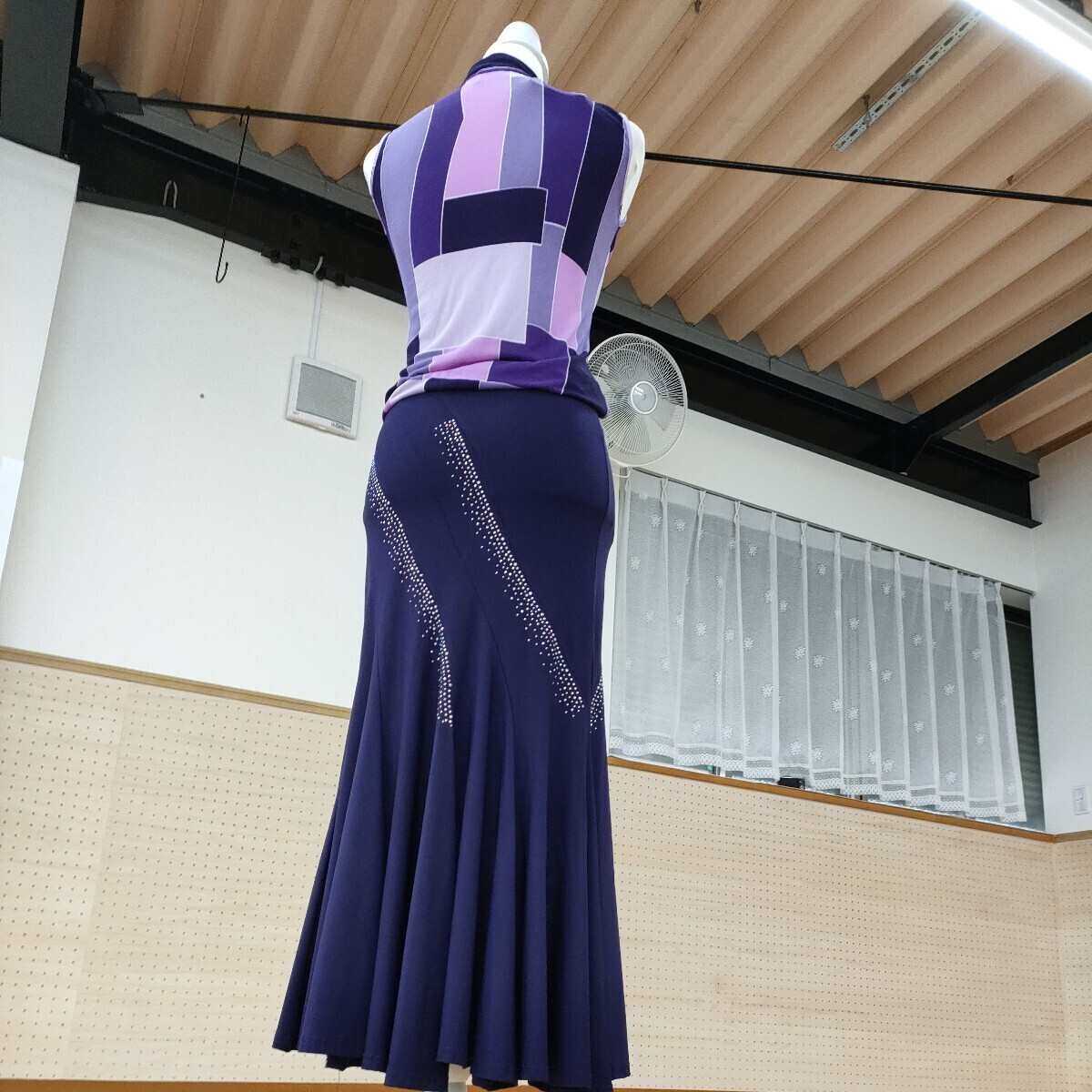 紫系幾何学模様トップスICHIOKU紫スカート_画像8