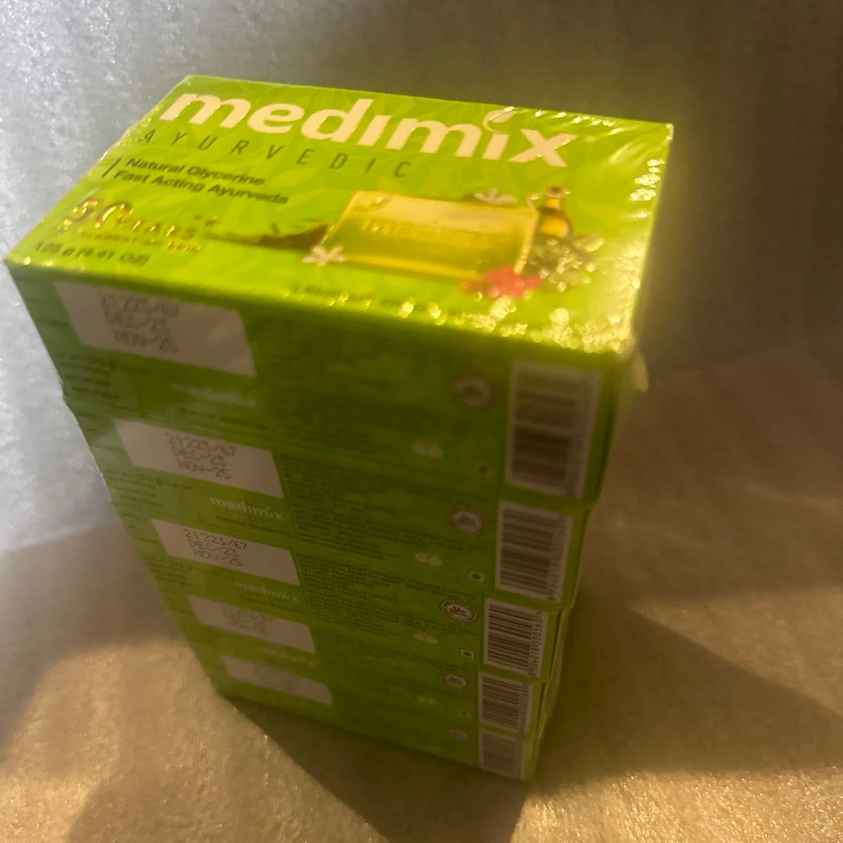 メディミックス Medimix MED-GLY アロマソープフレッシュグリーン ナチュラルグリセリン　125g x 5個