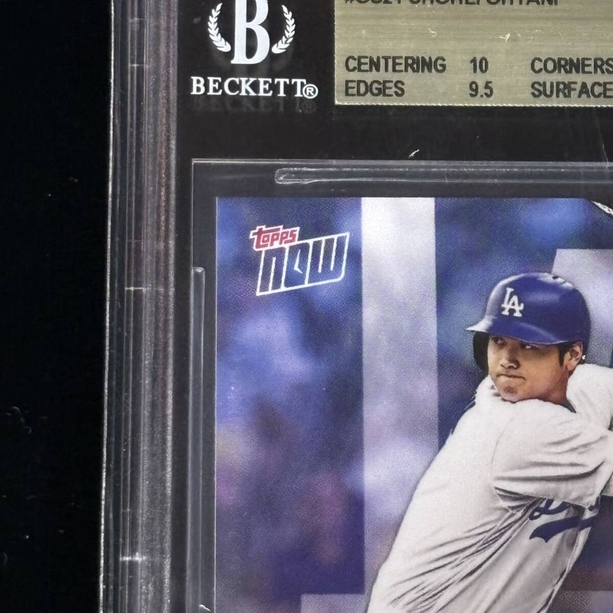 BGS 10 9.5 TOPPS NOW OFFSEASON OS21 Shohei Ohtani 大谷 翔平 ドジャース 鑑定品 2枚セット ゴールドラベル_画像2