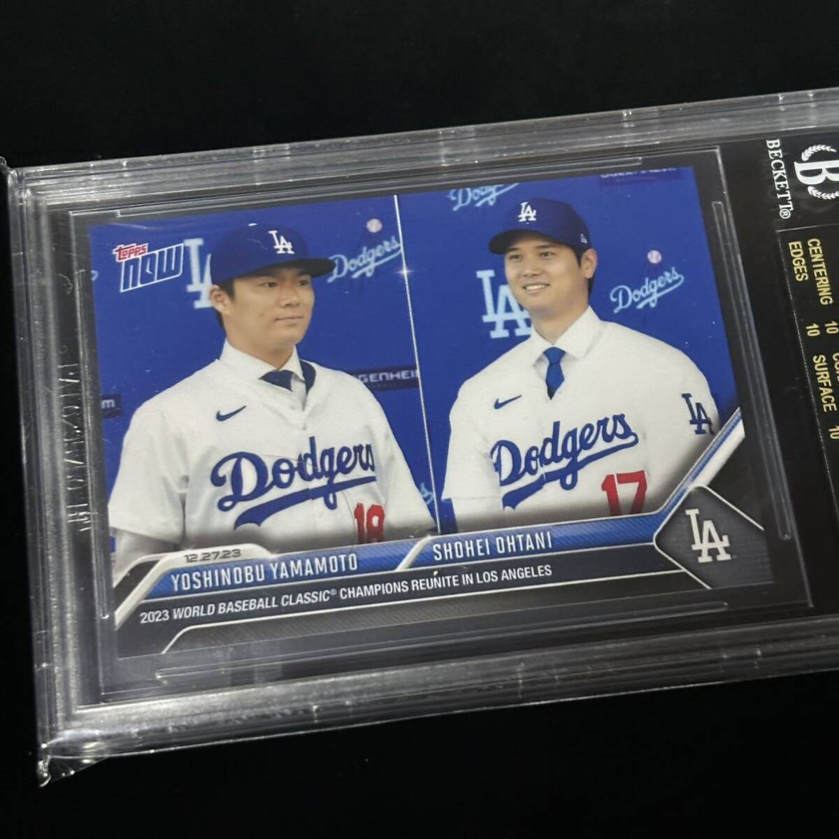 BGS 10 ブラックラベル TOPPS NOW OFFSEASON OS26 Yoshinobu Yamamoto/Shohei Ohtani 山本 由伸 大谷翔平 ドジャース_画像6