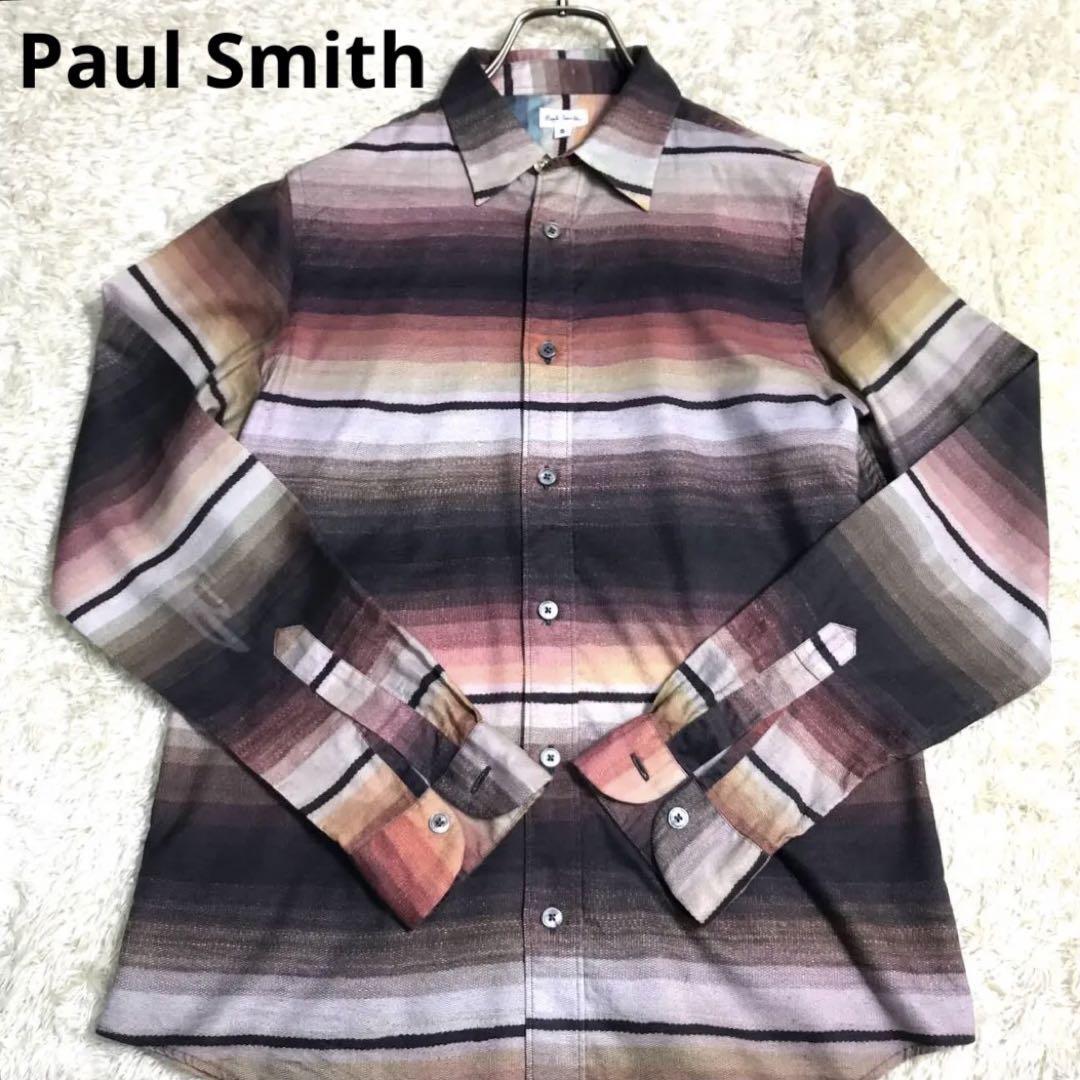 Paul Smith メンズシャツ【Ｓサイズ】マルチカラー　ボーダー