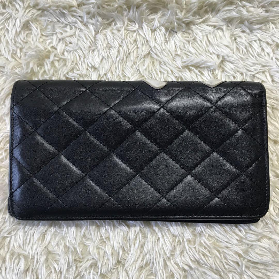 CHANEL シャネル カンボンライン ココマーク 長財布 ブラック G CHANEL シャネル カンボンライン ココマーク 長財布 ブラック G